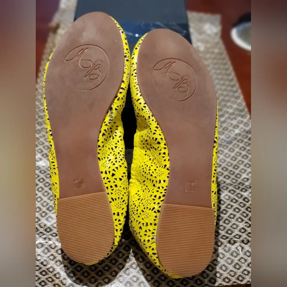Matt Bernson Waverly Laser Leather Flats size 7.5 NIB - Picture 7 of 10